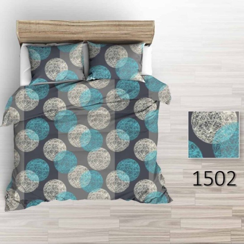 Obliečky krep Moon - tyrkysové - Rozmer obliečky: 140x200+70x90