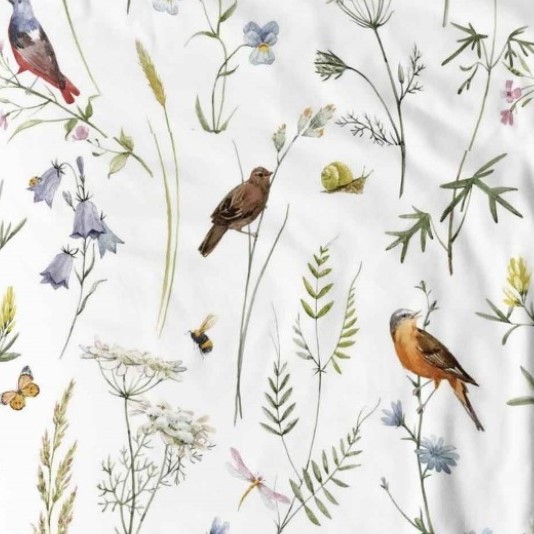Povlečení hladká bavlna LUX - Ptáčci - Rozměr povlečení: 140x200+70x90
