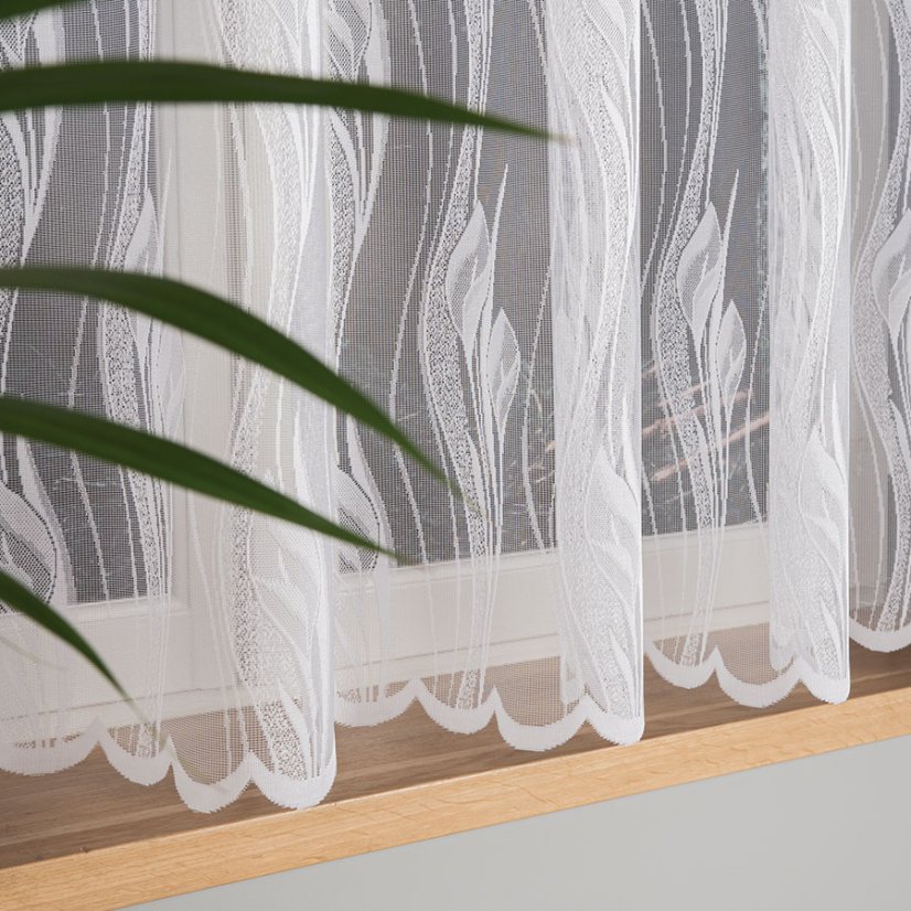 Záclona Anturie - Vyber výšku ↕ (cm): 175, Vyber šití: bez obšití