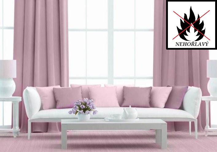 Dekorační látka Blackout nehořlavý - starorůžová - Šírka materiálu ↔ (cm): 150, Vyber šitie: bez obšití