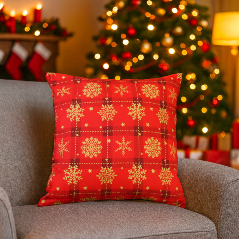 Povlak na polštářek - Zlaté vločky