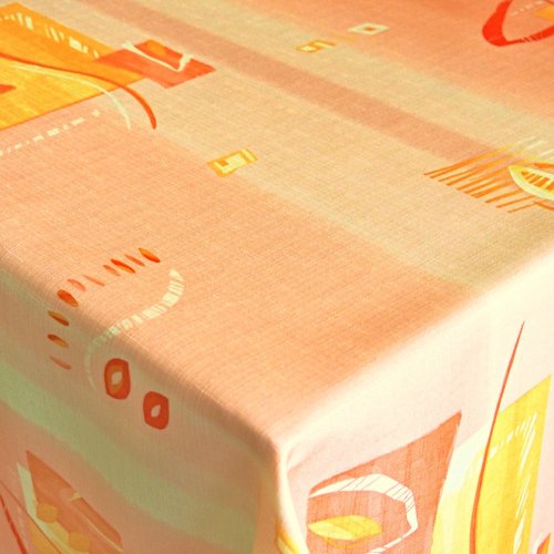 Teflonový ubrus tisk Kamila - oranžový - Rozměr ubrusu: 75x75