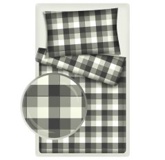 Povlečení hladká bavlna LUX - Šedé kostky