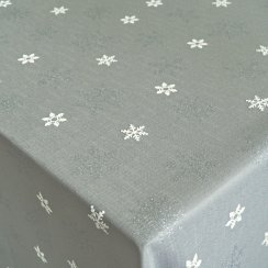 Vianočné obrusy - Snehová vločka - šedé