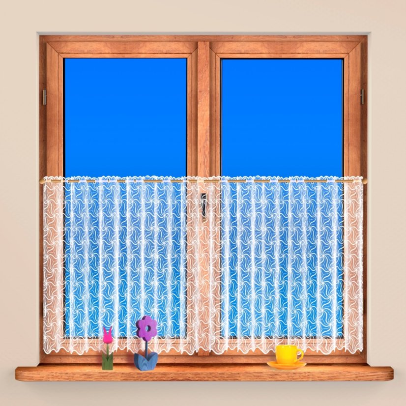 Záclona Breda - Vyber výšku ↕ (cm): 60, Vyber šití: bez obšití