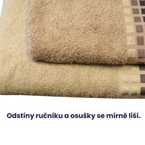 Ručník, osuška Ervin - sv. hnědá - Rozměr ručníku: 50x100