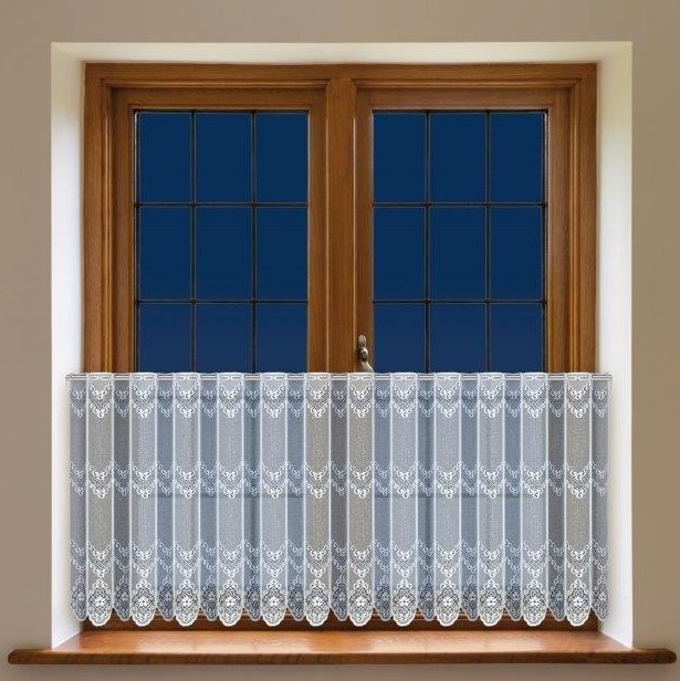 Vitrážová záclona Zdena - Vyber výšku ↕ (cm): 30, Vyber šití: bez obšití