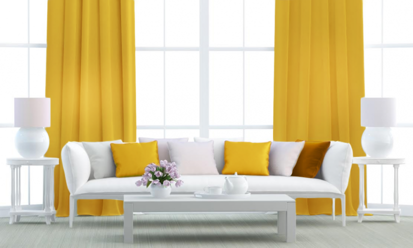 Dekorační látka Blackout zlatá - Šíře materiálu ↔ (cm): 150, Vyber šití: bez obšití