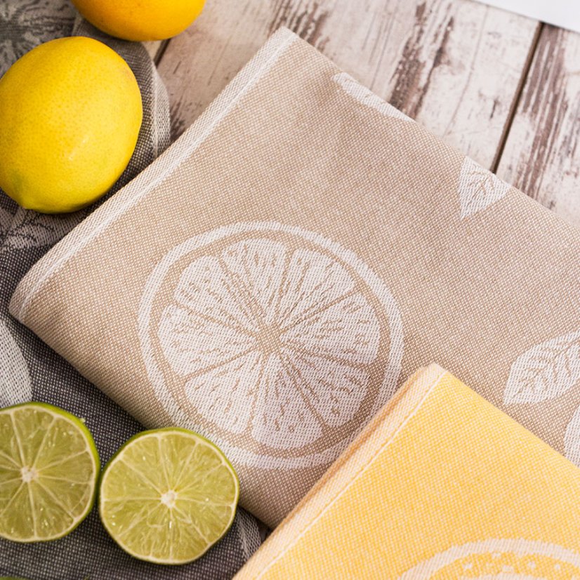 Utěrka Citróny - béžová