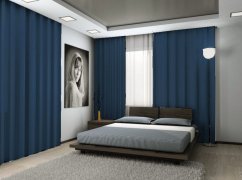 Dekorační látka Blackout tm.modrá - 280 cm