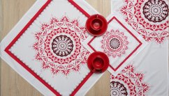 Ubrus Mandala červená