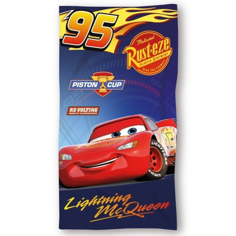 Dětská osuška McQueen - Rozměr ručníku: 70x140