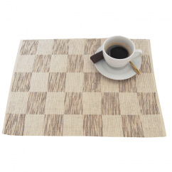 Tkané prostírání - Kostky hnědé-rozměr: 33x45