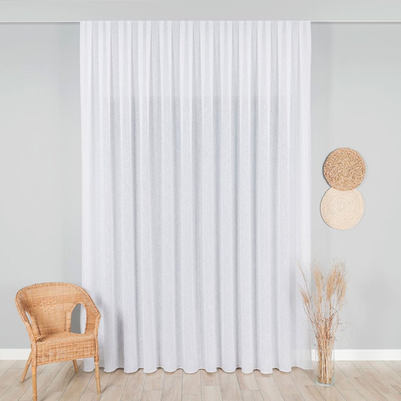 Záclona s olůvkem Adra - nehořlavá - Vyber výšku ↕ (cm): 300, Vyber šití: bez obšití