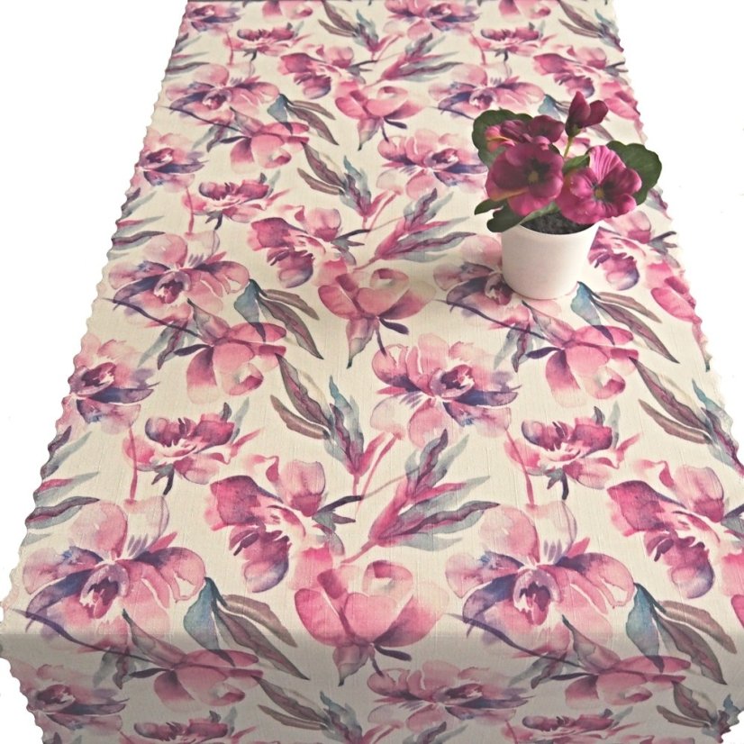 Ubrusová šála v metráži Verona - Šíře materiálu ↔ (cm): 38, Vyber okraje: pouze střih