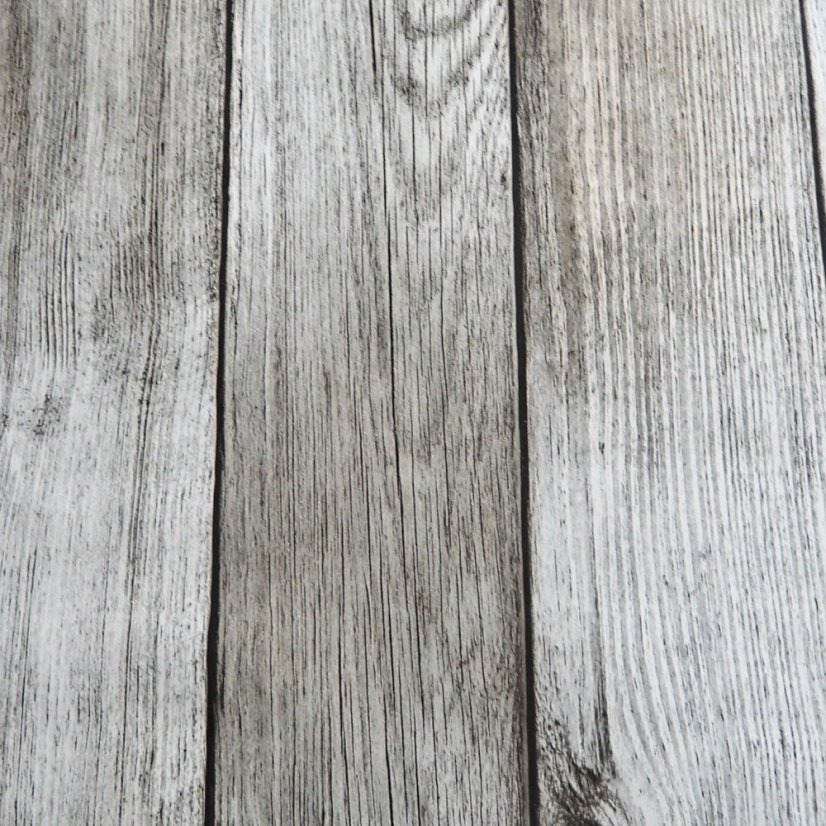 PVC obrusovina - Drevené dosky - šedá