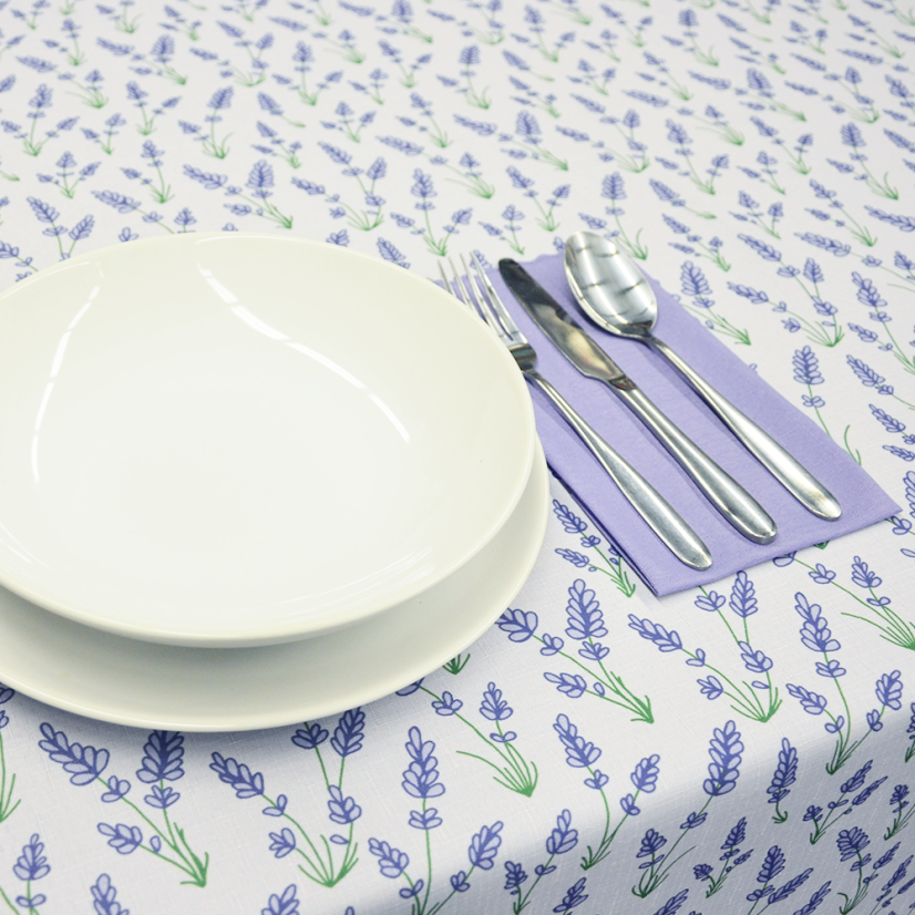 Teflonový ubrus tisk - Levandule - Vyber rozměr: 75x75