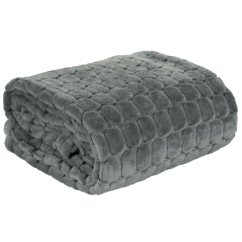 Mikroflanelová deka Zoja - tm. šedá