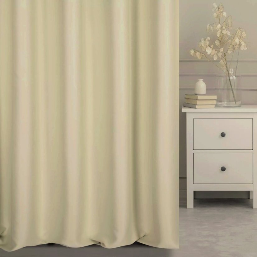 Dekorační látka Blackout béžová - 320 cm - Šíře materiálu ↔ (cm): 320, Vyber šití: bez obšití