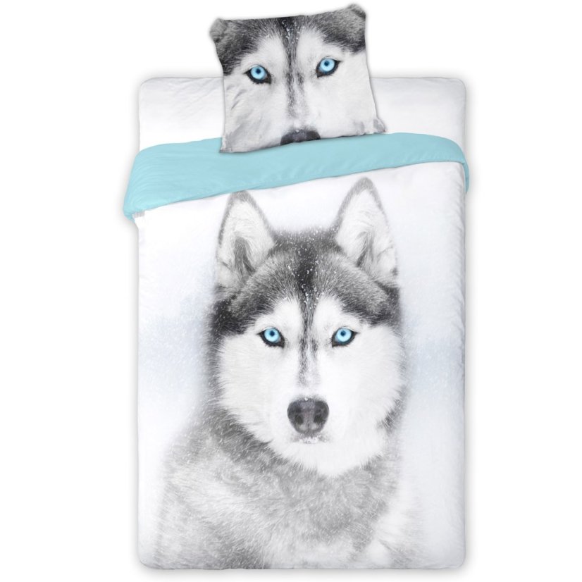 Povlečení hladká bavlna - Husky - Rozměr povlečení: 140x200+70x90