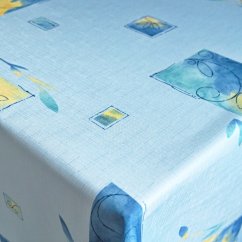 Teflónový obrus tlač Marta - modrý