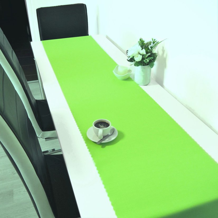 Teflonová šála v metráži - 3187 - jarní zelená - Šíře materiálu ↔ (cm): 38, Vyber okraje: pouze střih