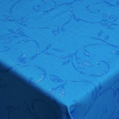 Teflonový ubrus tisk  Anežka - modrý