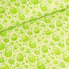 Veľkonočná látka na obrusy Zelená kraslica