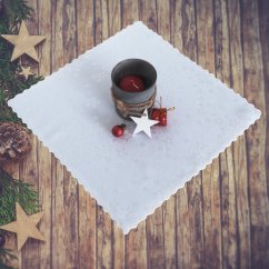 Prostírání a ubrusy Hvězdné přání - Bílo/stříbrné