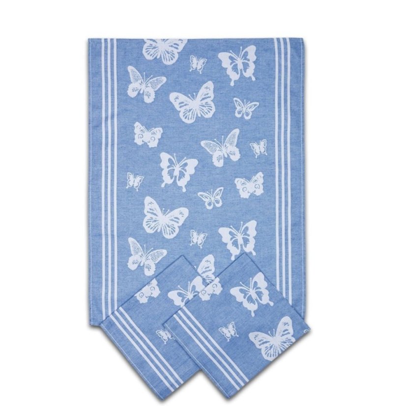 Sada utierok - Motýliky - modré