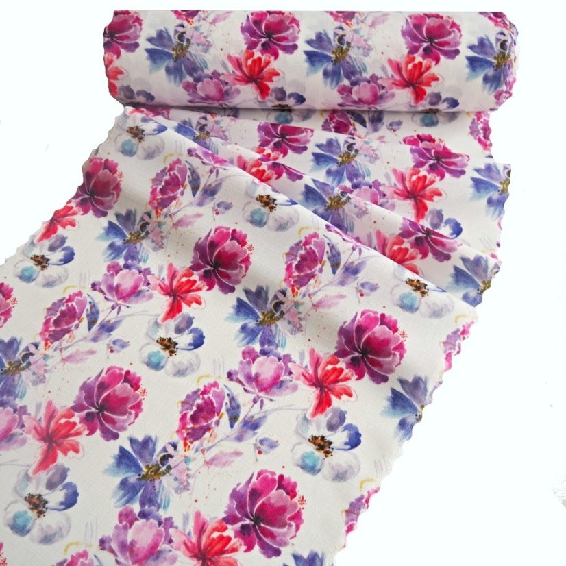 Ubrusová šála v metráži Paloma - Šíře materiálu ↔ (cm): 38, Vyber okraje: pouze střih