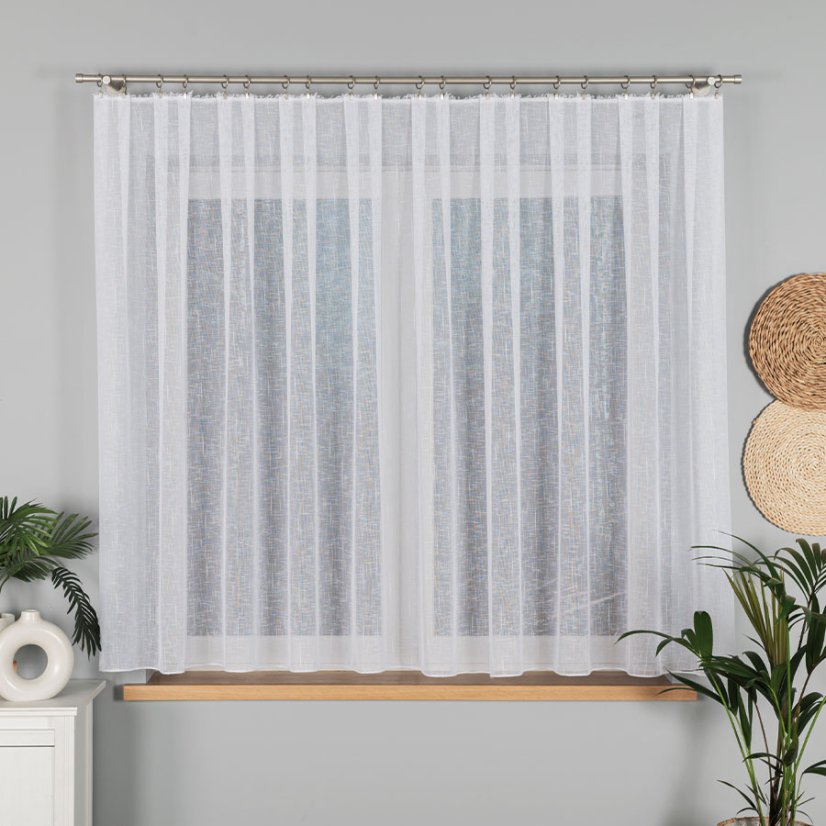 Záclona Lena s olovkom - Vyber výšku ↕ (cm): 287, Vyber šitie: bez obšití