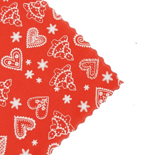 Vánoční ubrusy - Perníky - červené - Rozměr ubrusu: 30x30