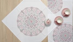 Ubrus Mandala bílá