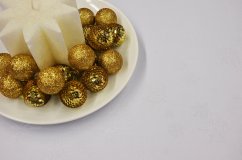 Vánoční žakárový ubrus - bílý