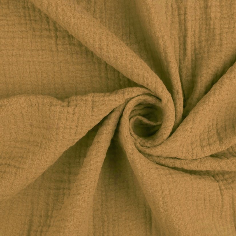 Mušelínové obliečky - horčicové - Rozměr povlečení: 140x200+70x90