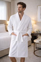 Hotelový vaflový župan - bílý - 5 ks
