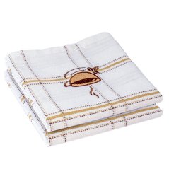 Sada vyšívaných utěrek – Káva