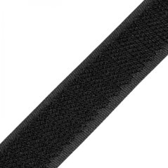 Řasící stuha suchý zip - Grip - černý 10 m