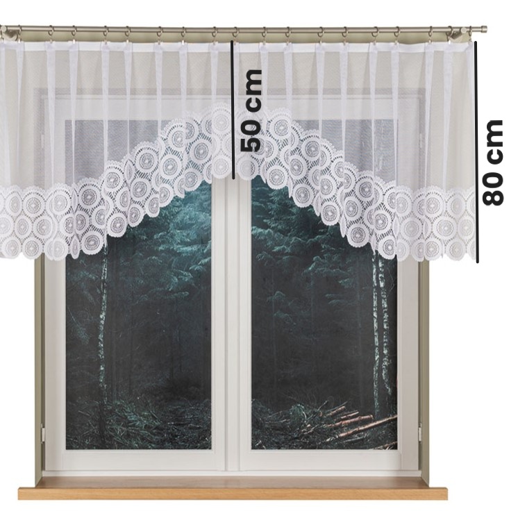 Kusová záclona Malvína - Vyber rozmer záclony ↕VxŠ ↔ (cm): 80x310