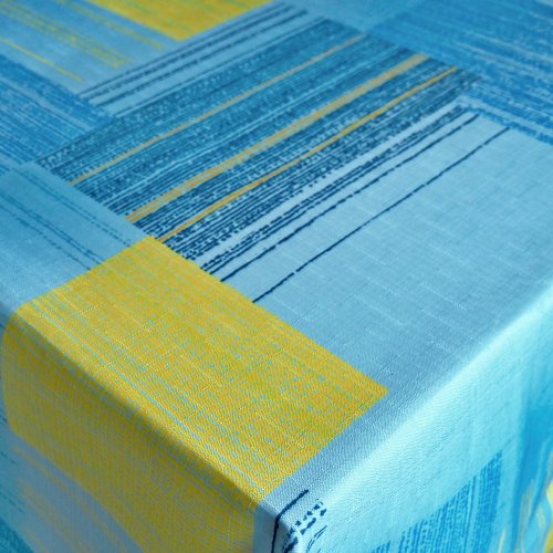 Teflonový ubrus tisk  Linda - modrý - Rozměr ubrusu: 75x75