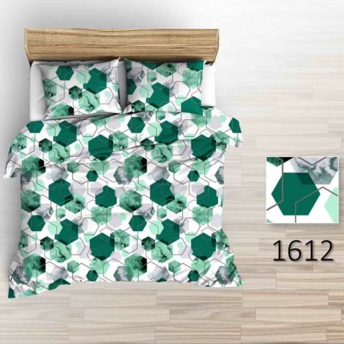 Obliečky krep Noemi - zelené - Rozměr povlečení: 140x200+70x90