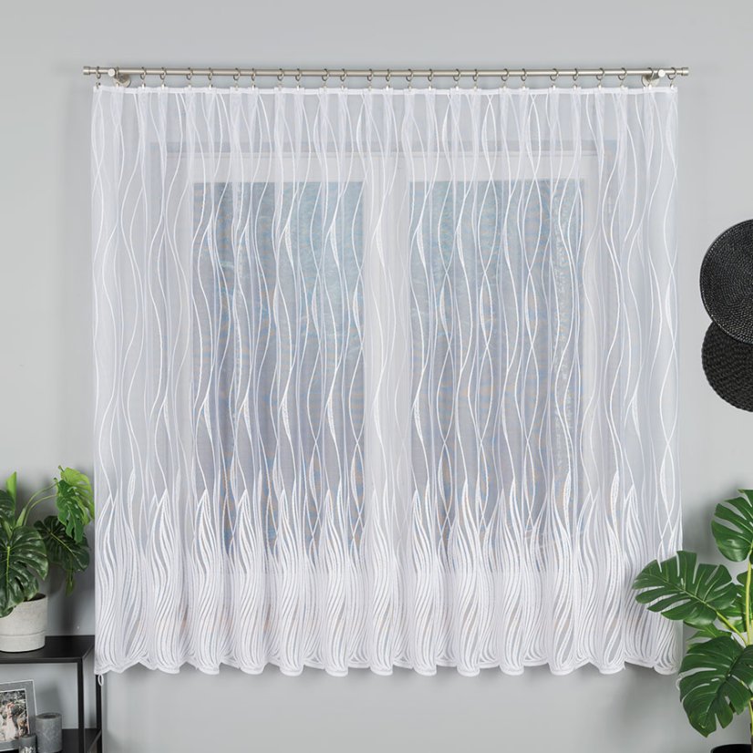 Záclona Adriana - Vyber výšku ↕ (cm): 155, Vyber šitie: bez obšití