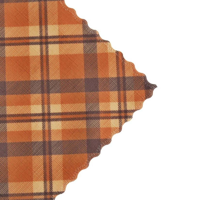 Teflonový ubrus tisk Káro - hnědý - Vyber rozměr: 75x75