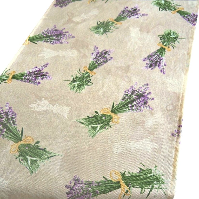 Ubrusy, běhouny Levandule s konvičkou - Vyber rozmer: 40x120