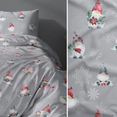 Povlečení hladká bavlna LUX - Vánoční skřítci