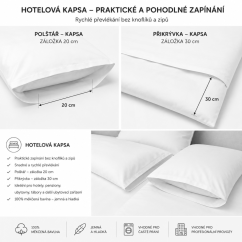 Obliečky hladká bavlna s HU - Trojuholníky modré