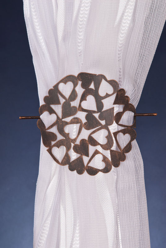 Spona dekorační kovová - Tofa černý-bronz