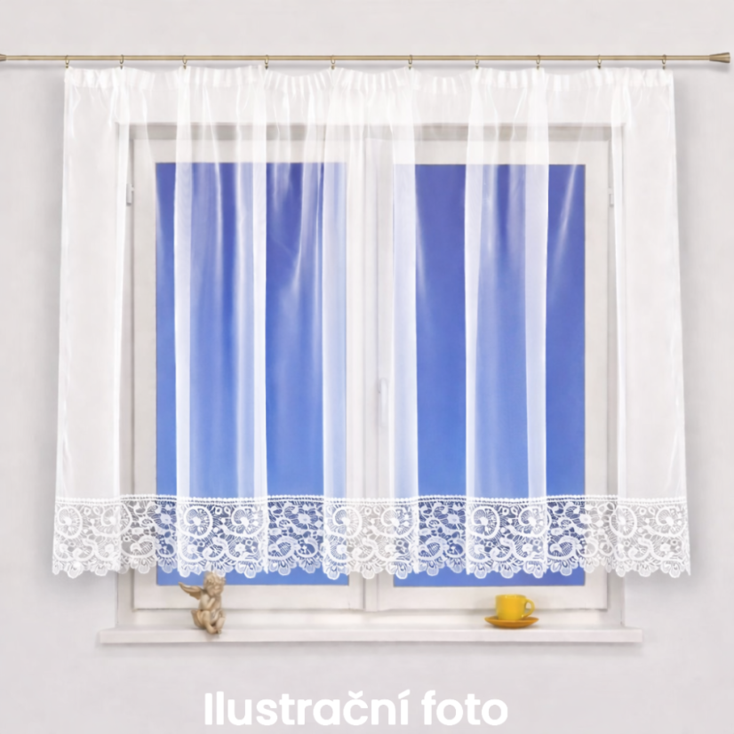 Voálová záclona Coleta - Vyber rozměr záclony  ↕VxŠ ↔ (cm): 90x300
