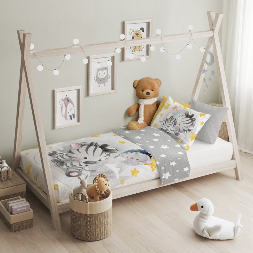 Povlečení do postýlky Zebra - Rozměr povlečení: 100x135+40x60